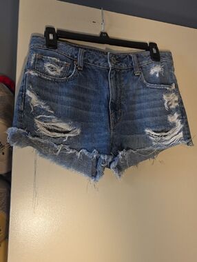 American Eagle Outfitters Distressed Blue Denim Cutoff Shorts 2011 Daisy Dukes